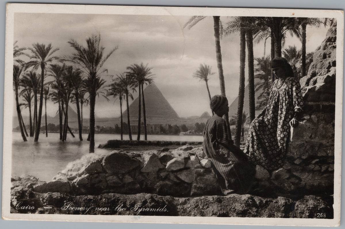 PC02281 front — Figures beside Flooded Palms and Pyramids