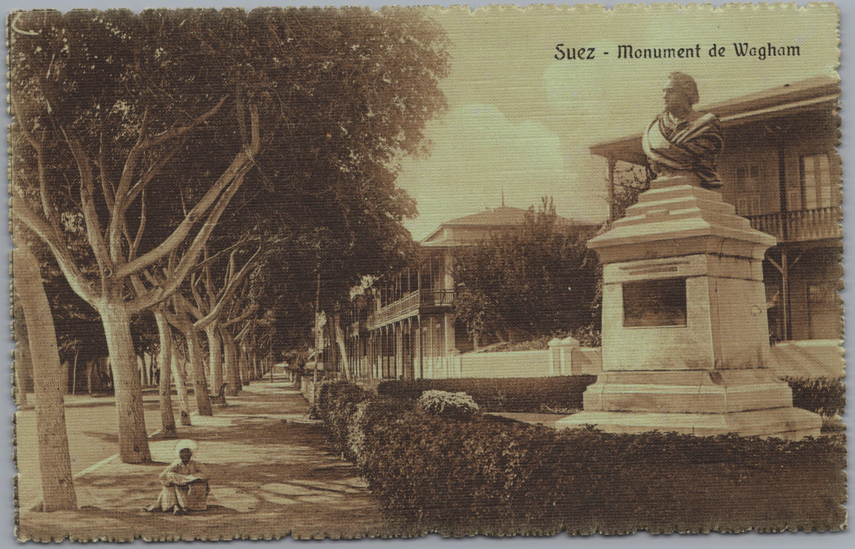 PC02290 front — Waghorn Monument and Tree-Lined Avenue