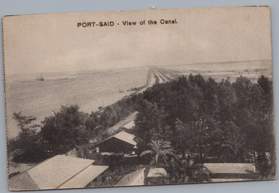 Port Said — Canal View above Gardens