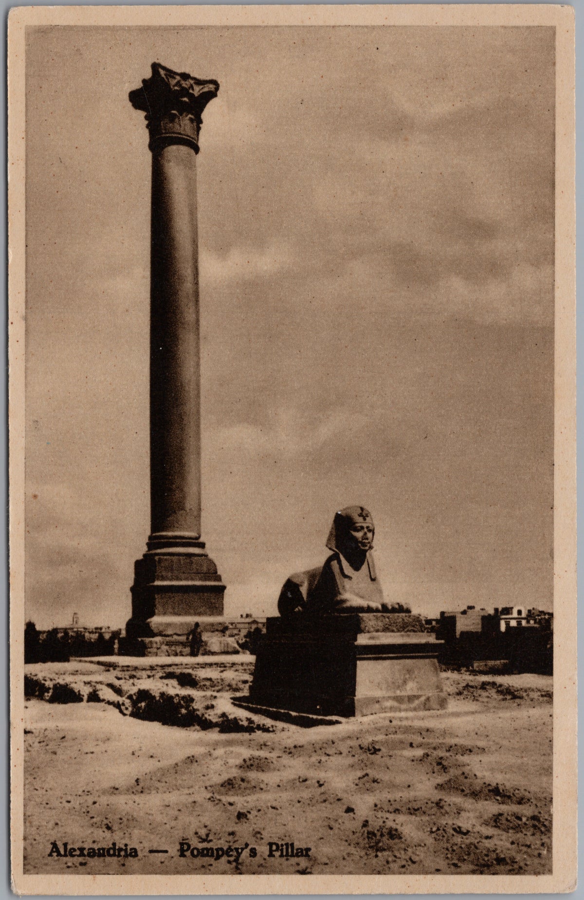 PC02316 front — Pompey's Pillar and Sphinx