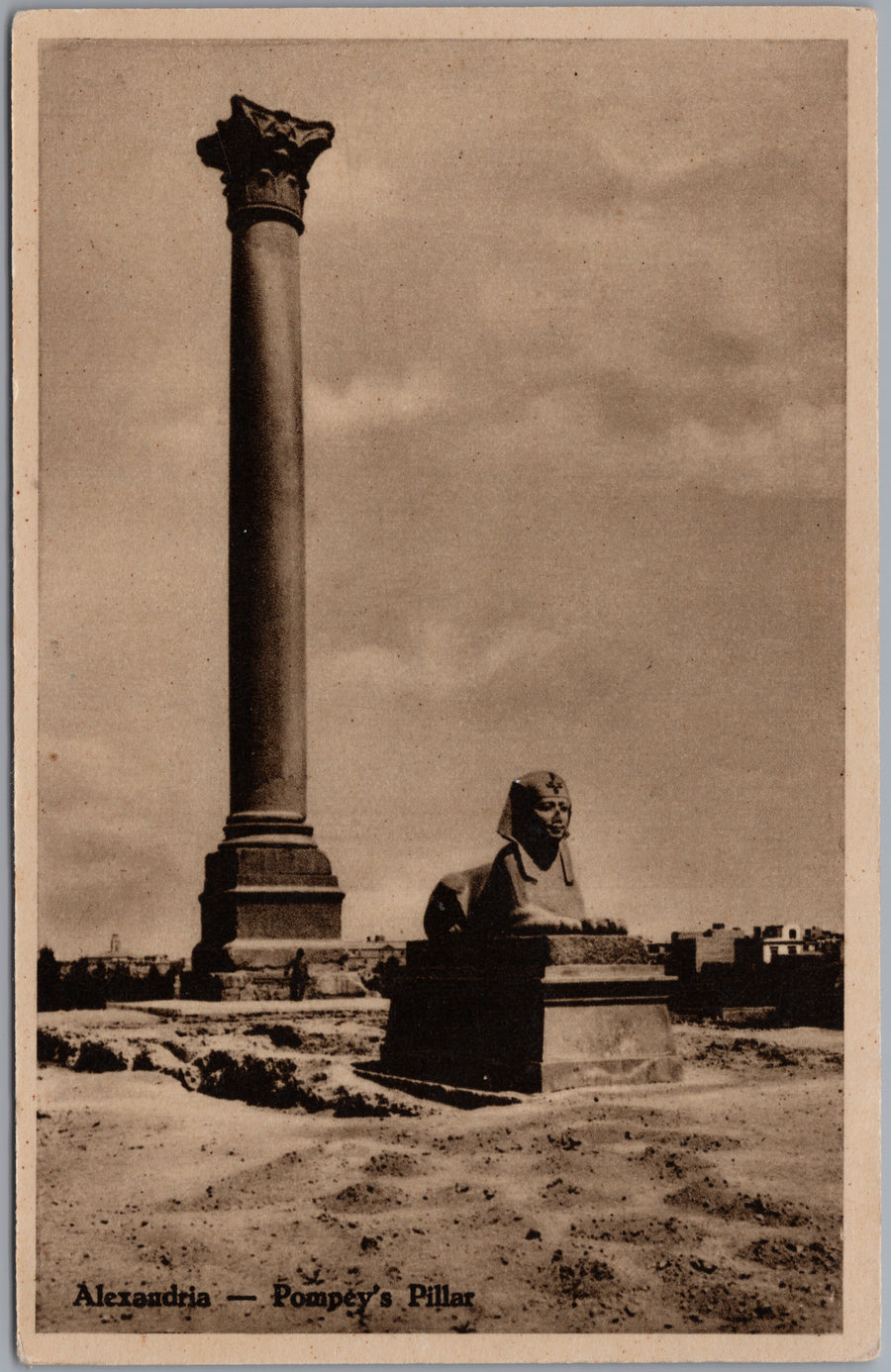 Alexandria — Pompey's Pillar and Sphinx
