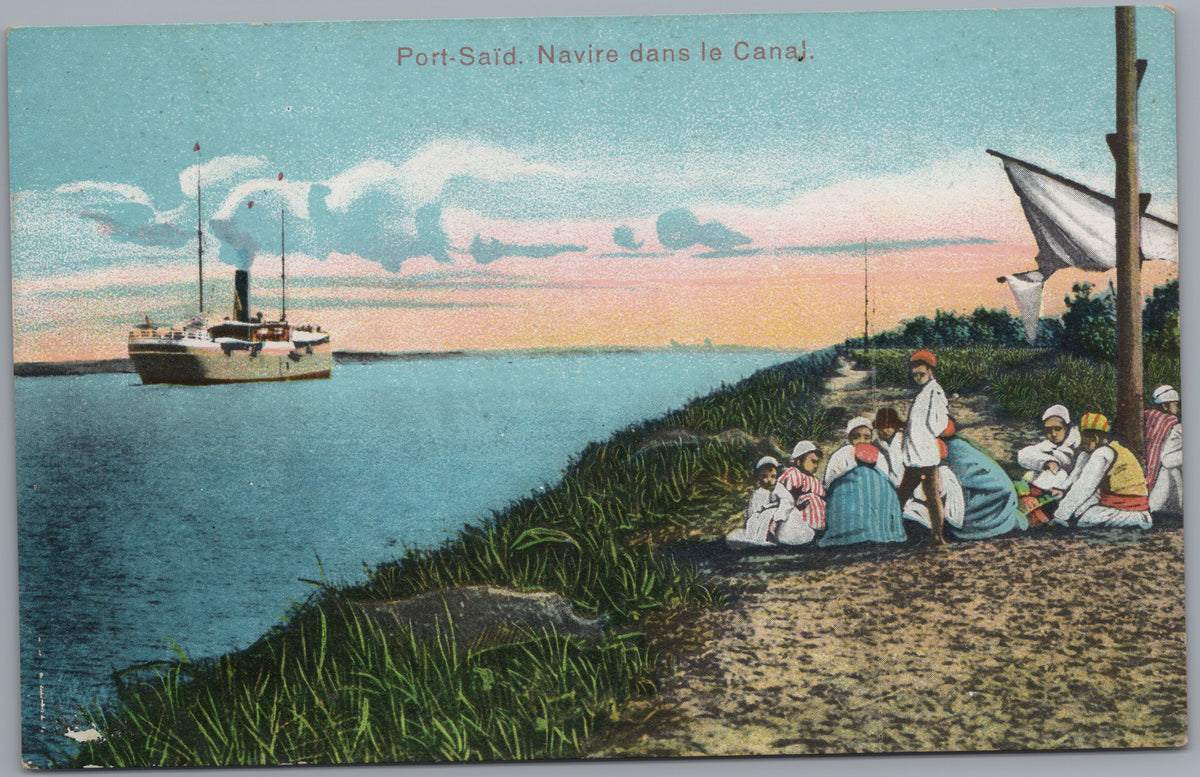 PC02326 front — Canal Steamship and Seated Group