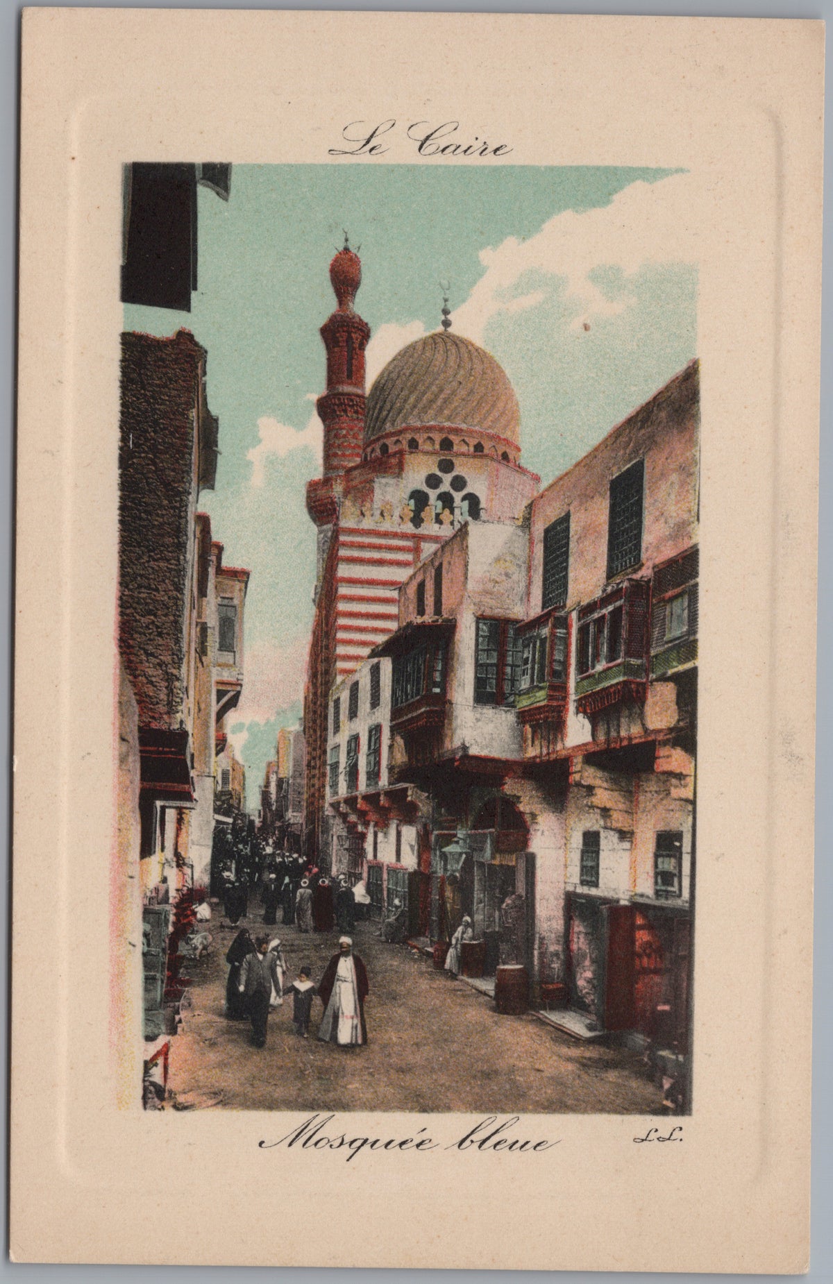 PC02348 front — Coloured Blue Mosque Street View