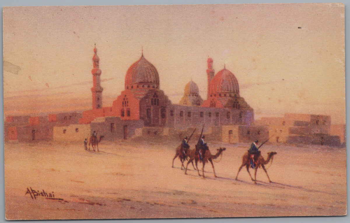 PC02394 front — Illustrated Tombs of the Caliphs and Camel Riders
