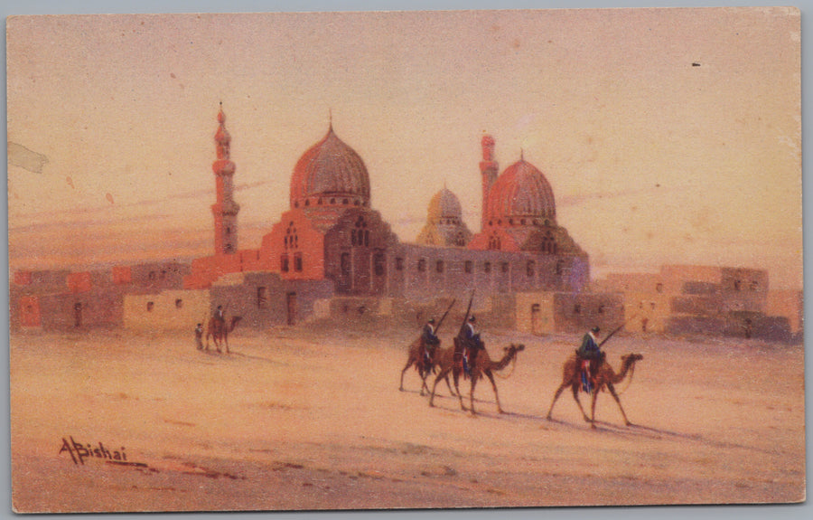 Cairo — Illustrated Tombs of the Caliphs and Camel Riders