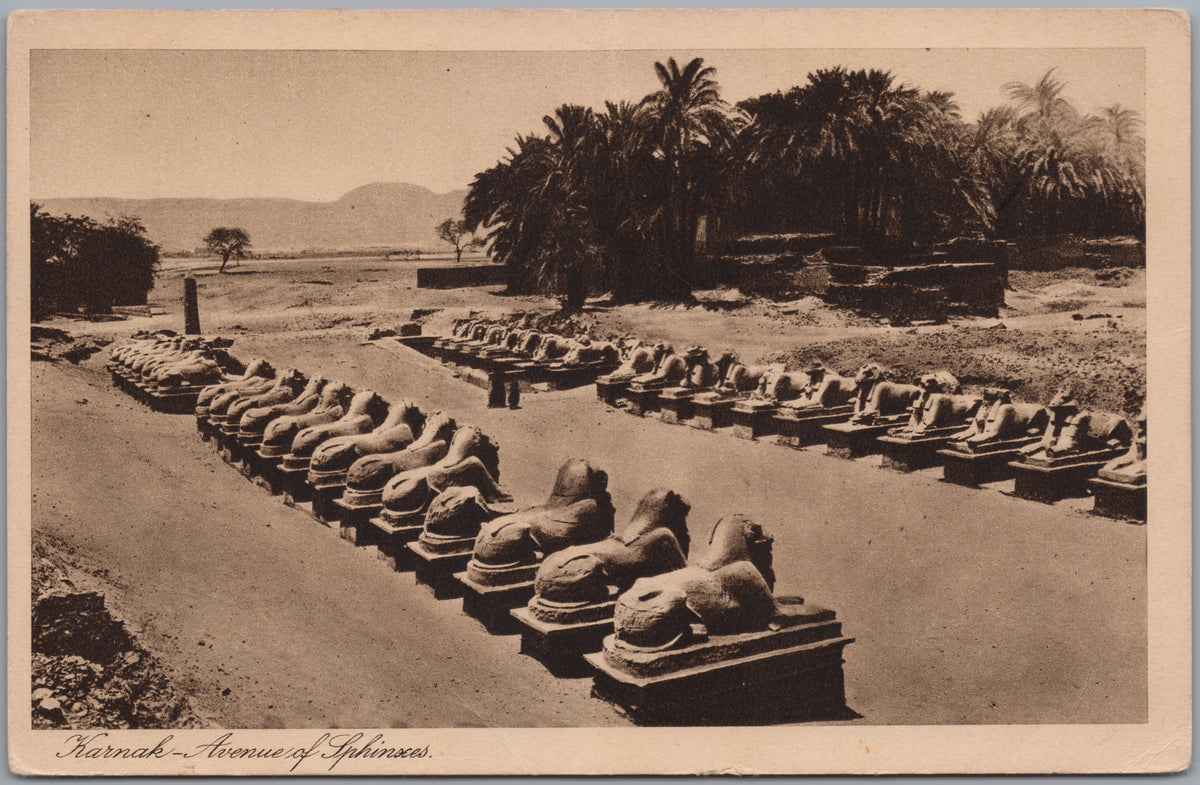 PC02409 front — Avenue of Sphinxes and Palms