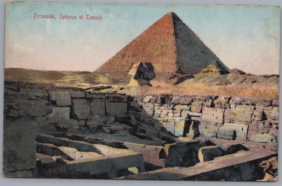 PC02418 front — Pyramid, Sphinx and Temple Ruins