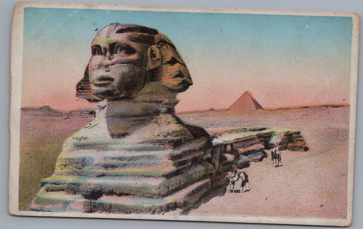 PC02419 front — Sphinx and Riders in the Desert