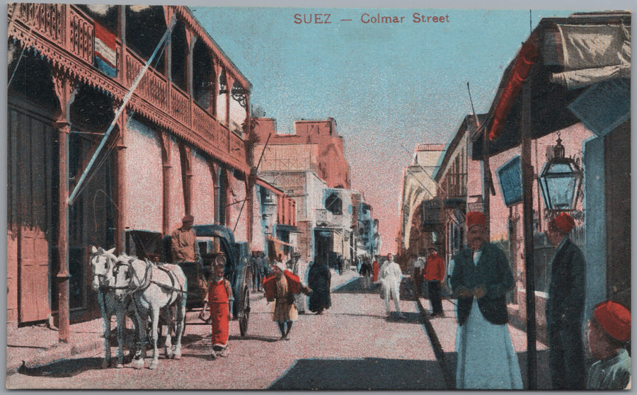 Suez — Colmar Street with Carriages