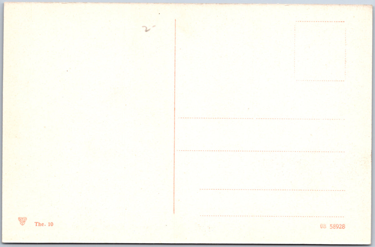 Thebes — Deir el-Medina Temple and Desert Hills — postcard reverse